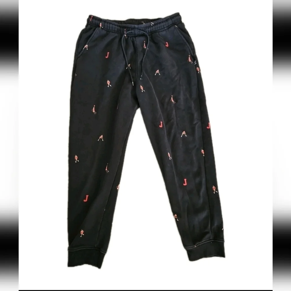 Nike Air Jordan Mens Black Essentials Printed Fleece Pants XL